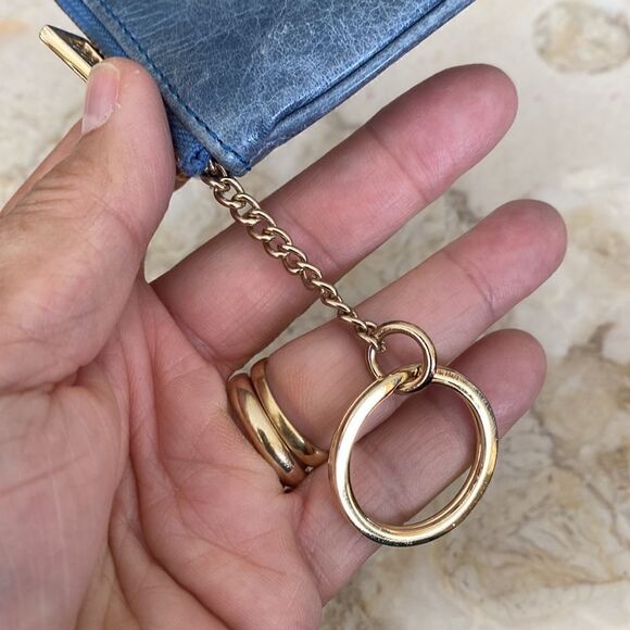 Rebecca Minkoff Cory Leather Zippered Key Chain Pouch Wallet - Picture 7 of 11